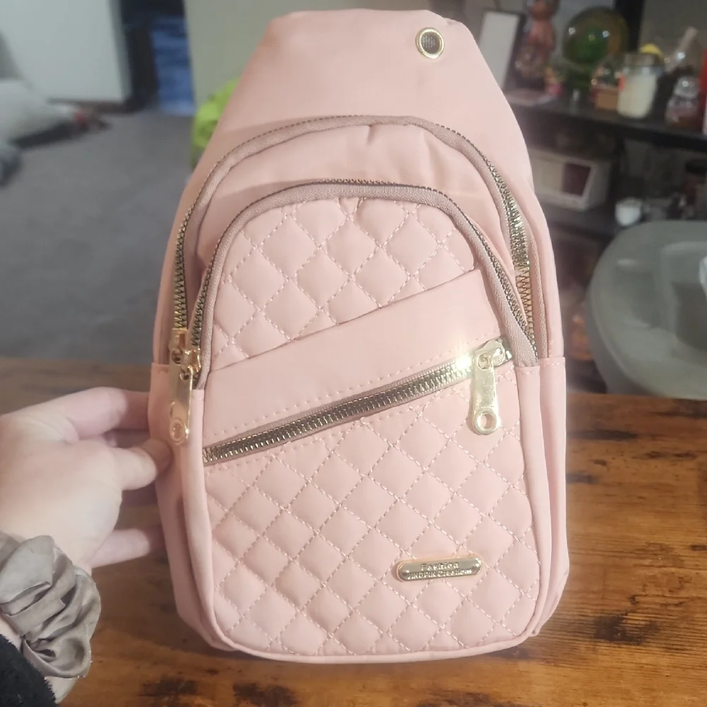 Pink Fashion Creations Quilted Sling Bag A Popular And Versatile Water Resistant